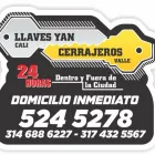La imagen 2 de la Empresa LLAVES YAN CERRAJEROS Taller de reparación de productos electrónicos en Cali VAC