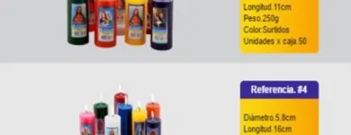 La imagen 1 de la Empresa VELAS Y VELONES CRISTAL S.A.S Tienda de cirios y velas en Medellín ANT